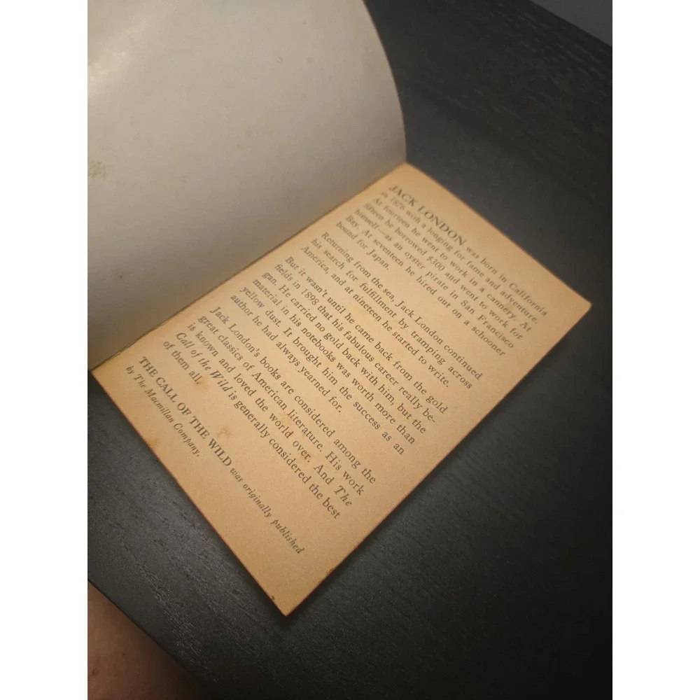 The Call Of The Wild Classic Adventure Paperback Book by Jack London 1959